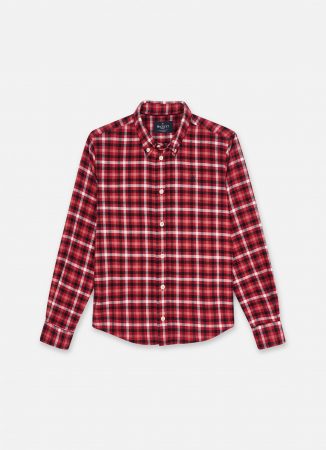 Jungen Karo-Flanellhemd Red/Navy | Hackett London Hemden